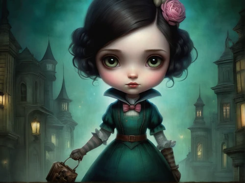 fantasy portrait,gothic portrait,fairy tale character,victorian lady,the little girl,mystical portrait of a girl,eglantine,game illustration,rosa 'the fairy,fairy tale icons,painter doll,fairytale characters,alice,little girl fairy,rosa ' the fairy,fantasy art,victorian style,rosa ' amber cover,pinocchio,gothic woman,Illustration,Abstract Fantasy,Abstract Fantasy 06