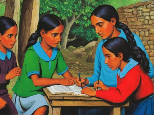 children studying,children drawing,children learning,khokhloma painting,school children,girl studying,spread of education,child writing on board,education,church painting,school enrollment,tutoring,montessori,children girls,oil painting on canvas,bangladeshi taka,color pencils,indian art,colored pencils,colour pencils,Art,Classical Oil Painting,Classical Oil Painting 23