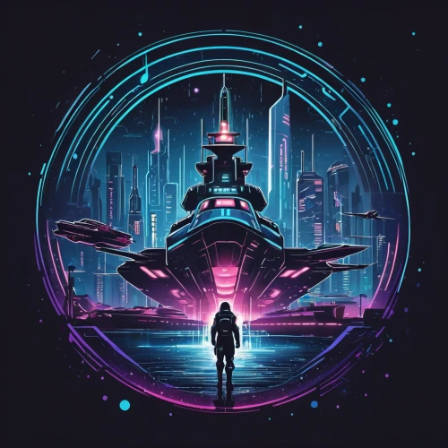 sci fiction illustration,sci - fi,sci-fi,scifi,futuristic,80's design,passengers,cyberpunk,sci fi,cg artwork,futuristic landscape,cyber,science fiction,vector illustration,game illustration,libra,cinema 4d,metropolis,voyager,abduction,Unique,Design,Logo Design