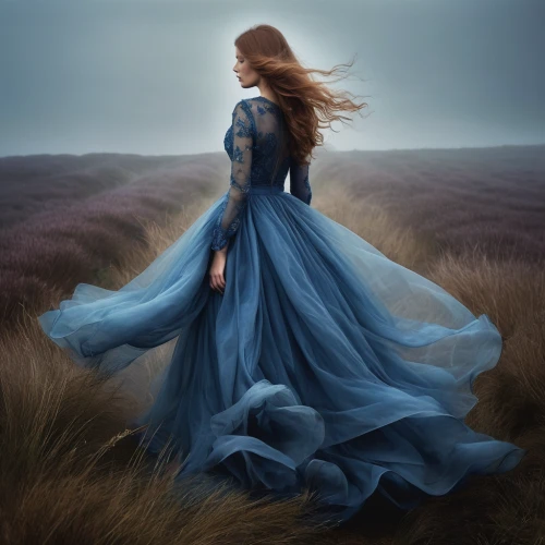 blue enchantress,fantasy picture,celtic woman,girl in a long dress,mazarine blue,fantasy art,blue moon rose,mystical portrait of a girl,blue rose,blue moment,photomanipulation,sapphire,ball gown,world digital painting,enchanting,enchanted,blue dress,fantasy woman,cinderella,blue painting,Photography,Artistic Photography,Artistic Photography 14