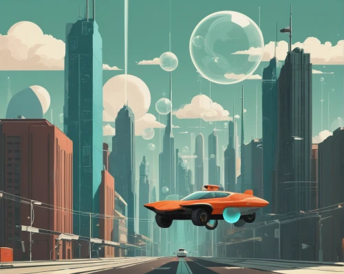 futuristic landscape,futuristic car,sci fiction illustration,retro vehicle,gas planet,sci-fi,sci - fi,city car,sci fi,futuristic,moon car,scifi,retro car,gulf,retro automobile,spaceship,cityscape,space port,space ships,space ship,Illustration,Japanese style,Japanese Style 08