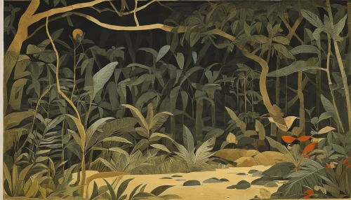 jungle,swampy landscape,forest animals,forest floor,undergrowth,rainforest,woodland animals,forest landscape,forest,cartoon forest,the forest,forest glade,rain forest,forests,woodland,forest workers,robins in a winter garden,ivory-billed woodpecker,wilderness,the forests,Art,Artistic Painting,Artistic Painting 28