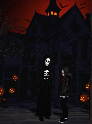 halloween background,halloween wallpaper,halloween scene,halloween banner,halloween poster,halloween illustration,halloween night,danse macabre,halloween and horror,halloweenkuerbis,trick-or-treat,halloween ghosts,halloween silhouettes,halloweenchallenge,day of the dead frame,haunt,the haunted house,grimm reaper,trick or treat,halloween,Illustration,Vector,Vector 02