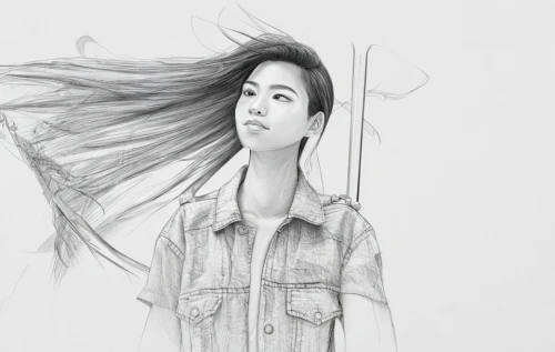 girl drawing,pencil art,graphite,girl in a long,pencil drawings,lotus art drawing,girl portrait,pencil and paper,asian semi-longhair,pencil drawing,little girl in wind,drawing mannequin,the long-hair cutter,asian woman,mulan,portrait background,fluttering hair,pencil frame,drawing,fashion illustration,Design Sketch,Design Sketch,Character Sketch