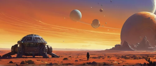 futuristic landscape,red planet,alien planet,alien world,gas planet,planet mars,desert planet,sci fi,martian,space art,sci-fi,sci - fi,exoplanet,science fiction,scifi,mission to mars,terraforming,io centers,vast,extraterrestrial life,Conceptual Art,Sci-Fi,Sci-Fi 01