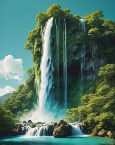 green waterfall,wasserfall,waterfalls,waterfall,water fall,water falls,falls,landscape background,brown waterfall,ash falls,a small waterfall,cartoon video game background,world digital painting,bridal veil fall,fantasy landscape,cascade,cascading,falls of the cliff,cascades,mountain spring,Photography,Artistic Photography,Artistic Photography 05