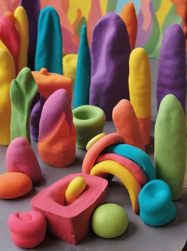 plasticine,play-doh,play doh,neon candy corns,play dough,clay figures,marzipan figures,candy sticks,gummi candy,colorful balloons,novelty sweets,neon candies,colorful vegetables,plastic arts,clay animation,earplug,crayons,crayon background,silicone,gummy worm,Unique,3D,Clay