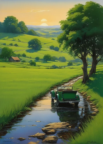 rural landscape,green landscape,landscape background,golf landscape,river landscape,ricefield,boat landscape,golf course background,farm landscape,yamada's rice fields,green fields,idyll,idyllic,countryside,brook landscape,rice fields,freshwater marsh,green valley,home landscape,meadow landscape,Illustration,American Style,American Style 07