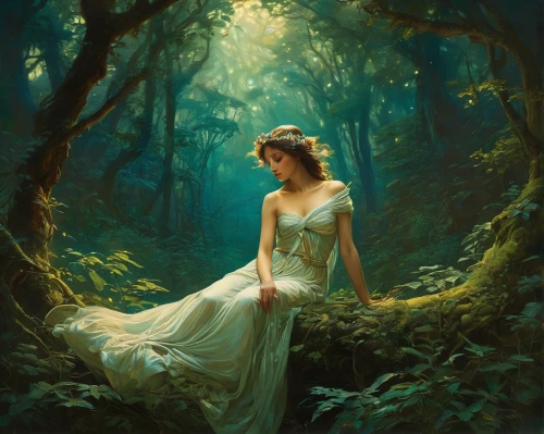 dryad,faerie,faery,mystical portrait of a girl,fantasy picture,enchanted forest,fantasy art,forest of dreams,the enchantress,fairy queen,ballerina in the woods,fairy forest,girl with tree,fantasy portrait,forest background,enchanted,secret garden of venus,romantic portrait,enchanting,elven forest,Conceptual Art,Fantasy,Fantasy 05