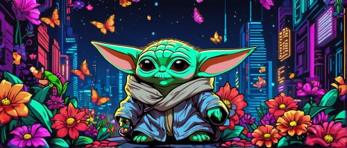 yoda,frog background,digital illustration,digital art,art background,digital artwork,tulip background,goblin,valerian,cg artwork,digital background,neon ghosts,background ivy,jedi,digital drawing,color rat,city ​​portrait,digital,sci fiction illustration,avatar,Conceptual Art,Sci-Fi,Sci-Fi 26