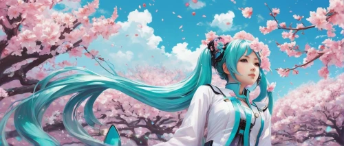 japanese sakura background,chidori is the cherry blossoms,sakura background,hatsune miku,spring background,sakura tree,the cherry blossoms,cold cherry blossoms,cherry blossoms,sakura blossom,sakura trees,spring unicorn,sakura blossoms,vocaloid,sakura cherry tree,cherry blossom tree,spring blossoms,blossoms,miku,cherry blossom,Conceptual Art,Sci-Fi,Sci-Fi 05