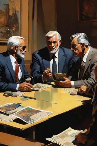 men sitting,contemporary witnesses,businessmen,oil painting on canvas,oil painting,world digital painting,preachers,meticulous painting,art painting,a meeting,painting work,oil on canvas,group work,wise men,orientalism,boardroom,business men,business meeting,photo painting,church painting,Conceptual Art,Oil color,Oil Color 04
