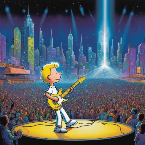 concert guitar,moc chau hill,violinist violinist of the moon,guitar solo,dire straits,clone jesionolistny,symphony orchestra,radio city music hall,johnny jump up,musical dome,keith-albee theatre,jiminy cricket,conducting,rock concert,bandleader,guitar player,musical background,conductor,lights serenade,spaceman,Illustration,Children,Children 05