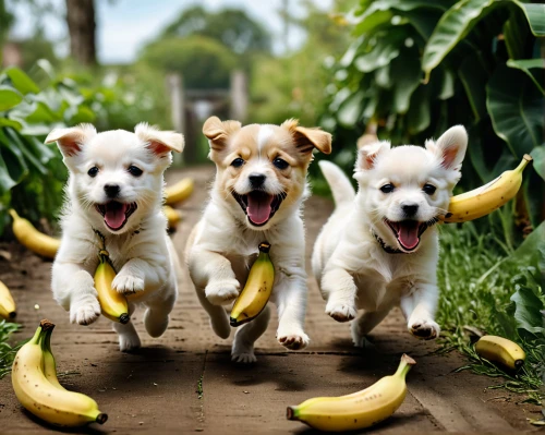 banana family,corgis,puppies,pet vitamins & supplements,banana trees,cashew family,huskies,french bulldogs,bananas,three dogs,two running dogs,herding dog,playing puppies,walking dogs,color dogs,go walkies,berger blanc suisse,banana,canines,peanuts,Photography,General,Natural