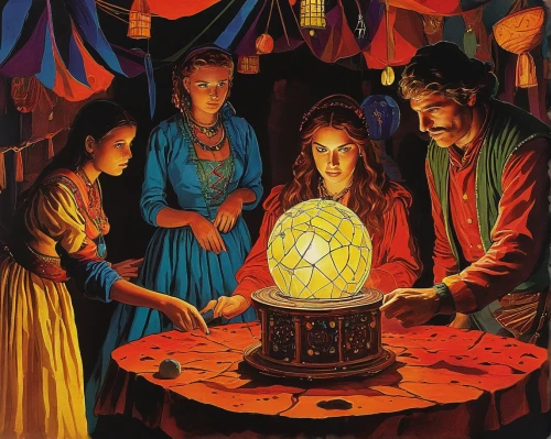 ball fortune tellers,fortune teller,candlemaker,fortune telling,celebration of witches,candlemas,cauldron,candy cauldron,divination,christmas circle,fourth advent,lantern string,third advent,first advent,burning candle,painting easter egg,potter's wheel,children's fairy tale,candle light,pentangle,Conceptual Art,Sci-Fi,Sci-Fi 18