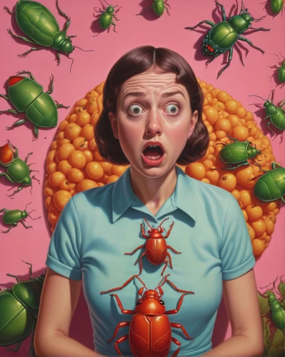 pesticide,dengue,insects,insecticide,woman eating apple,malaria,entomology,lyme disease,ladybugs,red bugs,buffaloberries,anaphylaxis,arthropods,antimicrobial,clove-clove,biological hazards,cloves schwindl inge,locusts,lady bug,two-point-ladybug,Illustration,Retro,Retro 16
