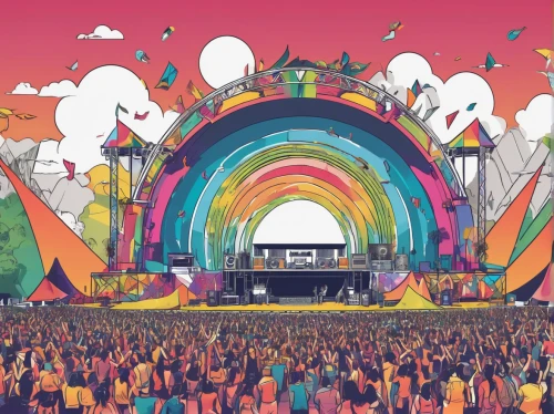 rainbow world map,tomorrowland,veld,circus stage,rainbow background,longitude,neon carnival brasil,music festival,color fields,pitchfork,the stage,the festival of colors,rainbow rabbit,rainbow color palette,carnival tent,soundcloud logo,life stage icon,rave,festival,concert stage,Conceptual Art,Daily,Daily 35