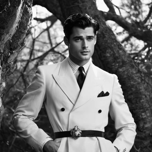 cary grant,elvis presley,george paris,george russell,men's suit,gregory peck,50's style,navy suit,male model,white coat,gentleman,prince of wales,elvis,gentlemanly,wedding suit,aristocrat,jack rose,film noir,silver fox,pompadour,Photography,Black and white photography,Black and White Photography 08