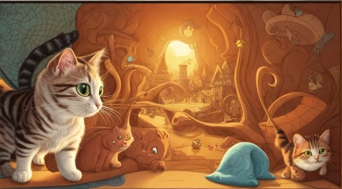 rescue alley,children's fairy tale,children's background,the little girl's room,fairy door,game illustration,fantasy picture,magical adventure,cartoon cat,fairy village,cat cartoon,children's room,cat image,cat and mouse,animal lane,fantasia,cartoon video game background,fairy world,alice in wonderland,playmat,Game Scene Design,Game Scene Design,Cartoon Style
