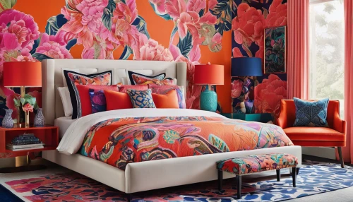 coral swirl,moroccan pattern,flamingo pattern,flower wall en,canopy bed,vibrant color,damask,background pattern,colorful floral,bed linen,damask paper,guest room,guestroom,boho art,damask background,bedding,contemporary decor,decorates,color combinations,ornate room,Photography,Fashion Photography,Fashion Photography 01