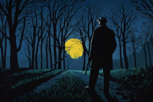 man silhouette,silhouette of man,silhouette art,farmer in the woods,halloween poster,halloween illustration,bram stoker,halloween silhouettes,cowboy silhouettes,slender,sci fiction illustration,game illustration,pilgrim,sleepwalker,mystery book cover,the silhouette,the wanderer,the night of kupala,night scene,lamplighter,Art,Artistic Painting,Artistic Painting 33