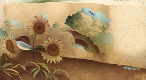 scrapbook flowers,sunflower paper,paper flower background,desert flower,wood daisy background,scrapbook background,flower painting,flora abstract scrolls,flower and bird illustration,bookmark with flowers,desert plants,flowerful desert,book illustration,flower illustration,flowers in wheel barrel,background scrapbook,flowers frame,floral greeting card,vintage botanical,paper background,Game&Anime,Doodle,Children's Illustrations