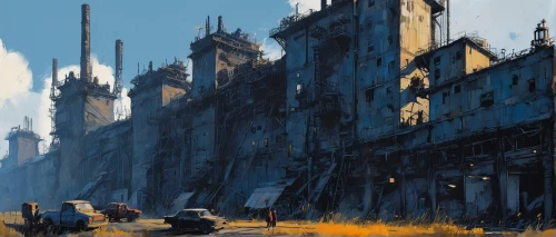 post-apocalyptic landscape,ancient city,destroyed city,industrial landscape,slums,ruins,fantasy city,cityscape,ruin,wasteland,city scape,medieval town,industrial ruin,lostplace,ruined castle,lost place,junkyard,post apocalyptic,urban landscape,citadel,Conceptual Art,Sci-Fi,Sci-Fi 01