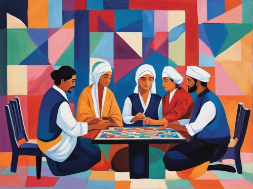playing cards,zoroastrian novruz,dervishes,khokhloma painting,card table,round table,fortune teller,deck of cards,chess game,card game,parcheesi,orientalism,i̇mam bayıldı,poker table,playing card,moroccan paper,contemporary witnesses,placemat,ball fortune tellers,arab night,Illustration,Vector,Vector 07