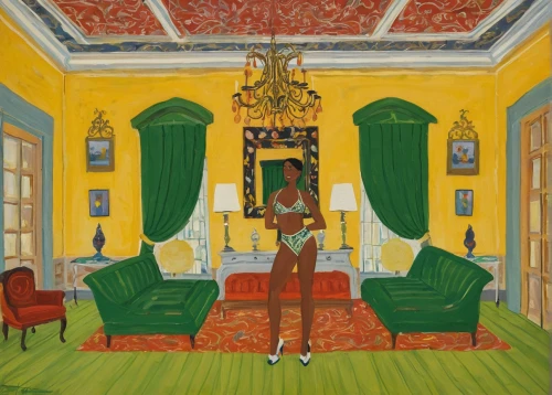 sitting room,woman sitting,royal interior,the little girl's room,danish room,man with a computer,livingroom,house painting,dandelion hall,bedroom,woman on bed,yellow wallpaper,living room,children's bedroom,woman drinking coffee,child with a book,dining room,woman playing,spectator,apartment,Art,Artistic Painting,Artistic Painting 25