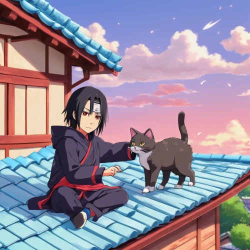 jiji the cat,ninjutsu,kiyomizu,sakura background,horumonyaki,two cats,japanese sakura background,naruto,uruburu,iaijutsu,nori,komatsuna,mizuwari,kusa mochi,jinrikisha,inari,ikayaki,battōjutsu,komajirou,shinobi,Illustration,Japanese style,Japanese Style 02