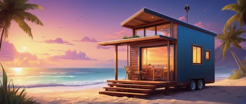 beach hut,cabana,summer cottage,beach house,tropical house,floating huts,small cabin,beachhouse,wooden hut,houseboat,lifeguard tower,dream beach,holiday home,summer house,seaside resort,seaside country,huts,house by the water,beach resort,beach huts,Conceptual Art,Fantasy,Fantasy 21