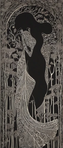 woodcut,rusalka,crocodile woman,art nouveau,art nouveau design,cool woodblock images,art deco woman,dryad,alfons mucha,siren,mermaid silhouette,kelpie,amano,braque francais,woman of straw,girl with tree,girl with a dolphin,vincent van gough,capricorn mother and child,mourning swan,Illustration,Black and White,Black and White 21