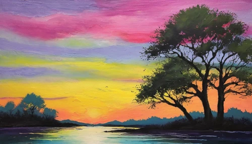 watercolor tree,painted tree,watercolor pine tree,river landscape,purple landscape,watercolor background,oil pastels,acrylic paint,colorful tree of life,meadow in pastel,oil painting on canvas,watercolor paint strokes,watercolor painting,watercolor paint,colored pencil background,landscape background,acrylic paints,art painting,mangroves,oil painting,Illustration,Paper based,Paper Based 06