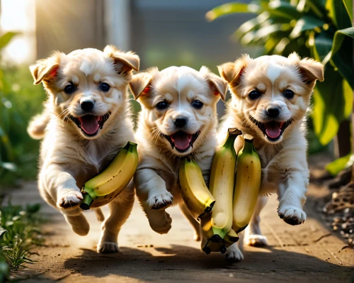 banana family,banana trees,bananas,banana tree,nanas,pet vitamins & supplements,three dogs,banana,corgis,banana plant,puppies,cashew family,ripe bananas,two running dogs,canines,banana peel,banana cue,dolphin bananas,rescue dogs,color dogs,Photography,General,Natural