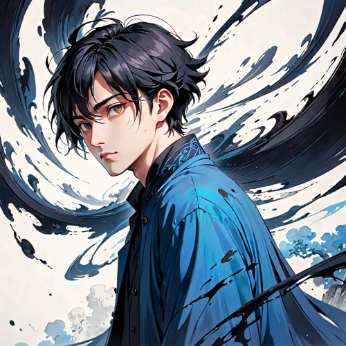 ren,sensei,yukio,portrait background,cg artwork,kai,shinigami,persona,jin deui,kado,xun,sigma,blue rain,black crow,violet evergarden,howl,wuchang,gale,scythe,spiral background,Anime,Anime,General