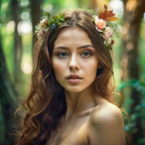 beautiful girl with flowers,girl in a wreath,flower crown,girl in flowers,faerie,faery,elven flower,dryad,floral wreath,forest flower,romantic portrait,spring crown,flower fairy,fairy queen,fae,polynesian girl,wood and flowers,young woman,portrait photography,flower crown of christ