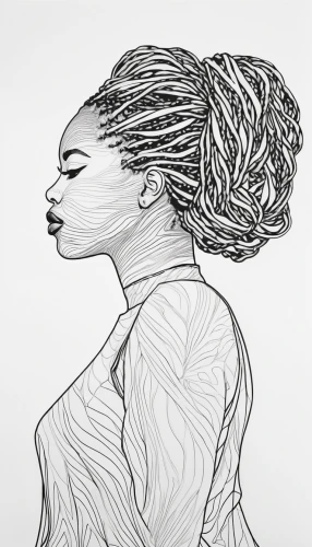fashion illustration,woman silhouette,pen drawing,hand-drawn illustration,digital drawing,african woman,black woman,line drawing,twists,digital illustration,handdrawn,coloring page,girl drawing,silhouette art,pencil art,drawing,line-art,drawing mannequin,fashion sketch,pencil and paper,Art,Artistic Painting,Artistic Painting 22