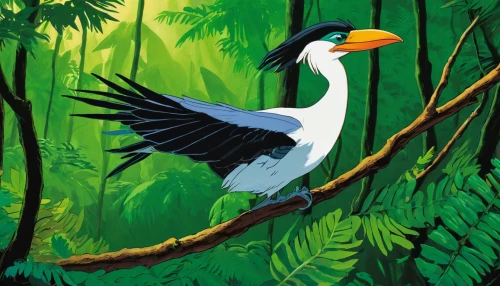 ivory-billed woodpecker,swainson tucan,malabar pied hornbill,keel-billed toucan,oriental pied hornbill,lesser pied hornbill,australian pied cormorant,red-crowned crane,tucan,toco toucan,bird painting,eastern crowned crane,keel billed toucan,bird illustration,chestnut-billed toucan,tropical bird,pyrrhocorax graculus,yellow throated toucan,perched toucan,brown back-toucan,Illustration,Children,Children 01