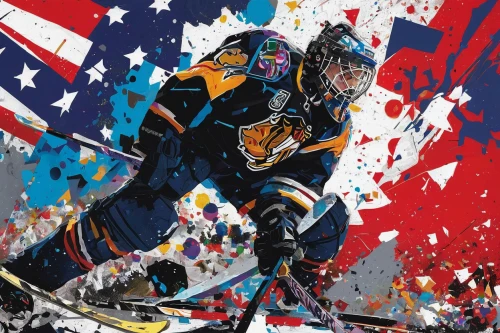 skater hockey,capitanamerica,amurtiger,defenseman,bauer die,captain american,usa,goaltender,vector graphic,hockey,fireworks background,captain america,gold foil 2020,miller,superhero background,ice bears,ice hockey,patriot,goaltender mask,game illustration,Conceptual Art,Oil color,Oil Color 07