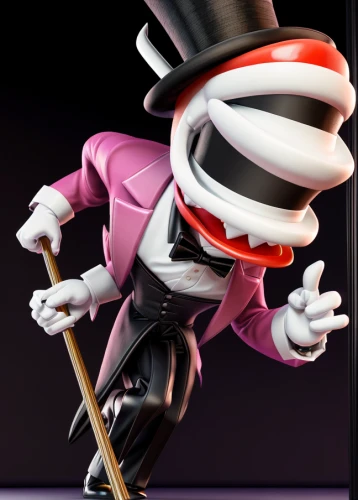 ringmaster,top hat,mime artist,jiminy cricket,mime,madagascar,count,johnny jump up,stylized macaron,mr,tuxedo just,hatter,conductor,gentlemanly,chimney sweeper,mayor,the purple-and-white,joker,tuxedo,chimney sweep