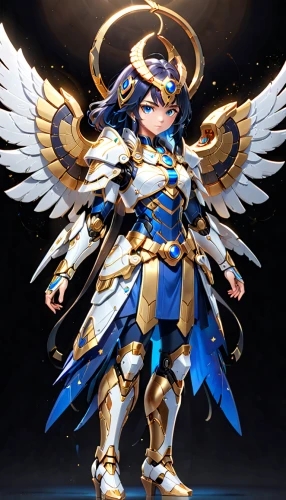 athena,hamearis lucina,dark blue and gold,fire angel,archangel,lux,goddess of justice,show off aurora,monsoon banner,mercy,guardian angel,paladin,baroque angel,gold spangle,summoner,ora,garuda,the archangel,uriel,wing ozone rush 5,Anime,Anime,General