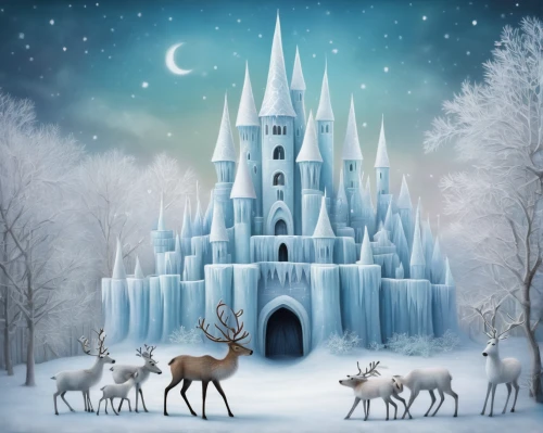 ice castle,fairy tale castle,the snow queen,christmas snowy background,christmas landscape,snowflake background,children's fairy tale,winter animals,watercolor christmas background,fantasy picture,elves flight,winter background,fairytale castle,fairy tales,fairy tale,snow house,father frost,fairy tale icons,a fairy tale,snow scene,Illustration,Abstract Fantasy,Abstract Fantasy 06