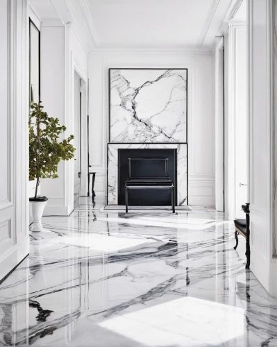 marble,marble palace,luxury home interior,tile flooring,white room,ceramic floor tile,neoclassical,hallway space,contemporary decor,entrance hall,stone floor,polished granite,hallway,marble collegiate,search interior solutions,modern decor,art deco,interior decor,floor tiles,lobby,Photography,Black and white photography,Black and White Photography 06