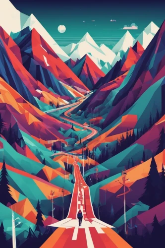 mountain road,mountain highway,mountain pass,roads,the road,open road,alpine route,mountains,alpine drive,road,winding roads,long road,forest road,winding road,mountain,road forgotten,country road,alpine crossing,steep mountain pass,road to nowhere,Illustration,Vector,Vector 17