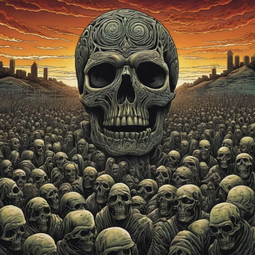 death's-head,dead earth,days of the dead,dance of death,death's head,scull,death head,panhead,skull bones,skull racing,corrosion,skull rowing,valley of death,skulls,human skull,necropolis,apocalypse,apocalyptic,afterlife,memento mori,Illustration,Realistic Fantasy,Realistic Fantasy 41