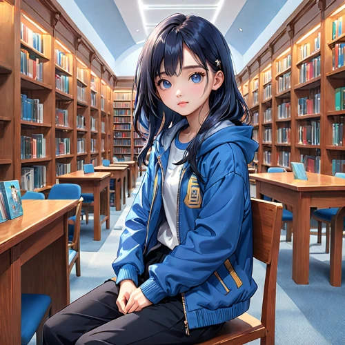 study room,library,bookstore,girl studying,librarian,book store,scholar,student,academic,library book,tutor,bookworm,classroom,reading room,author,reading,tutoring,blue room,bookshop,to study,Anime,Anime,General
