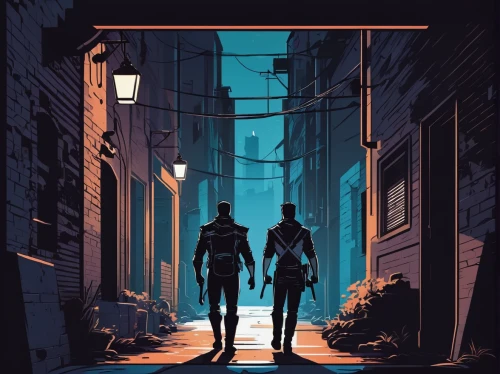 couple silhouette,alleyway,vintage couple silhouette,sci fiction illustration,alley,pedestrians,travelers,game illustration,pedestrian,narrow street,silhouette art,digital nomads,people walking,blind alley,stroll,frame illustration,game art,vector illustration,passage,rescue alley,Illustration,Vector,Vector 01