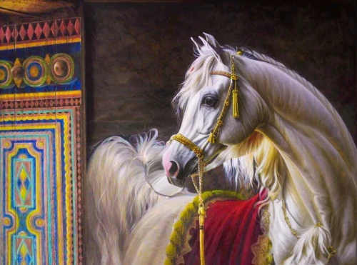 arabian horse,arabian horses,a white horse,andalusians,gypsy horse,albino horse,colorful horse,equine,thoroughbred arabian,arabian,white horse,beautiful horses,oil painting on canvas,carousel horse,the horse at the fountain,painted horse,unicorn art,thracian,carnival horse,khokhloma painting