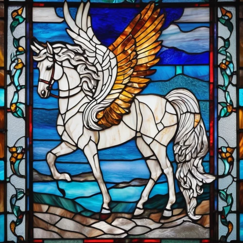 pegasus,stained glass window,stained glass,pegaso iberia,mosaic glass,stained glass pattern,stained glass windows,a white horse,unicorn art,equine,glass painting,griffon bruxellois,white horse,unicorn,carnival horse,painted horse,dream horse,colorful horse,art nouveau frame,cavalry,Unique,Paper Cuts,Paper Cuts 08