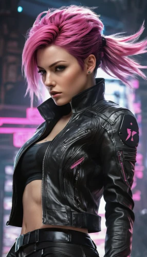 punk,cyberpunk,magenta,pink hair,hip rose,renegade,punk design,pink background,pink vector,pink leather,pink double,cg artwork,pink quill,dark pink in colour,nora,x-men,poison,dark pink,luka,rosa ' amber cover,Illustration,Japanese style,Japanese Style 18